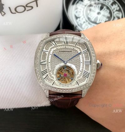 Replica Drive De Cartier Diamond Watches - High Quality